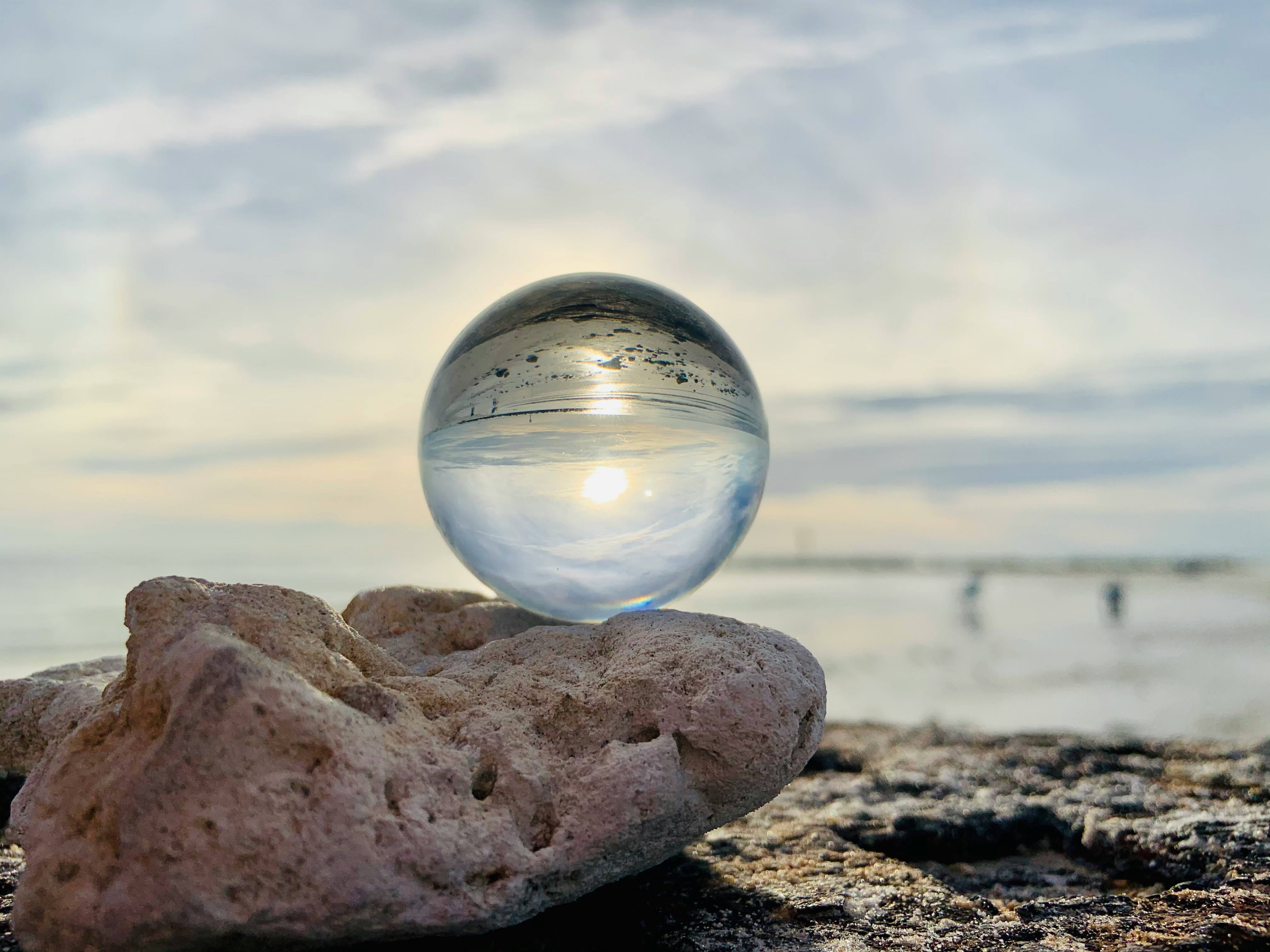 crystal ball on a rock