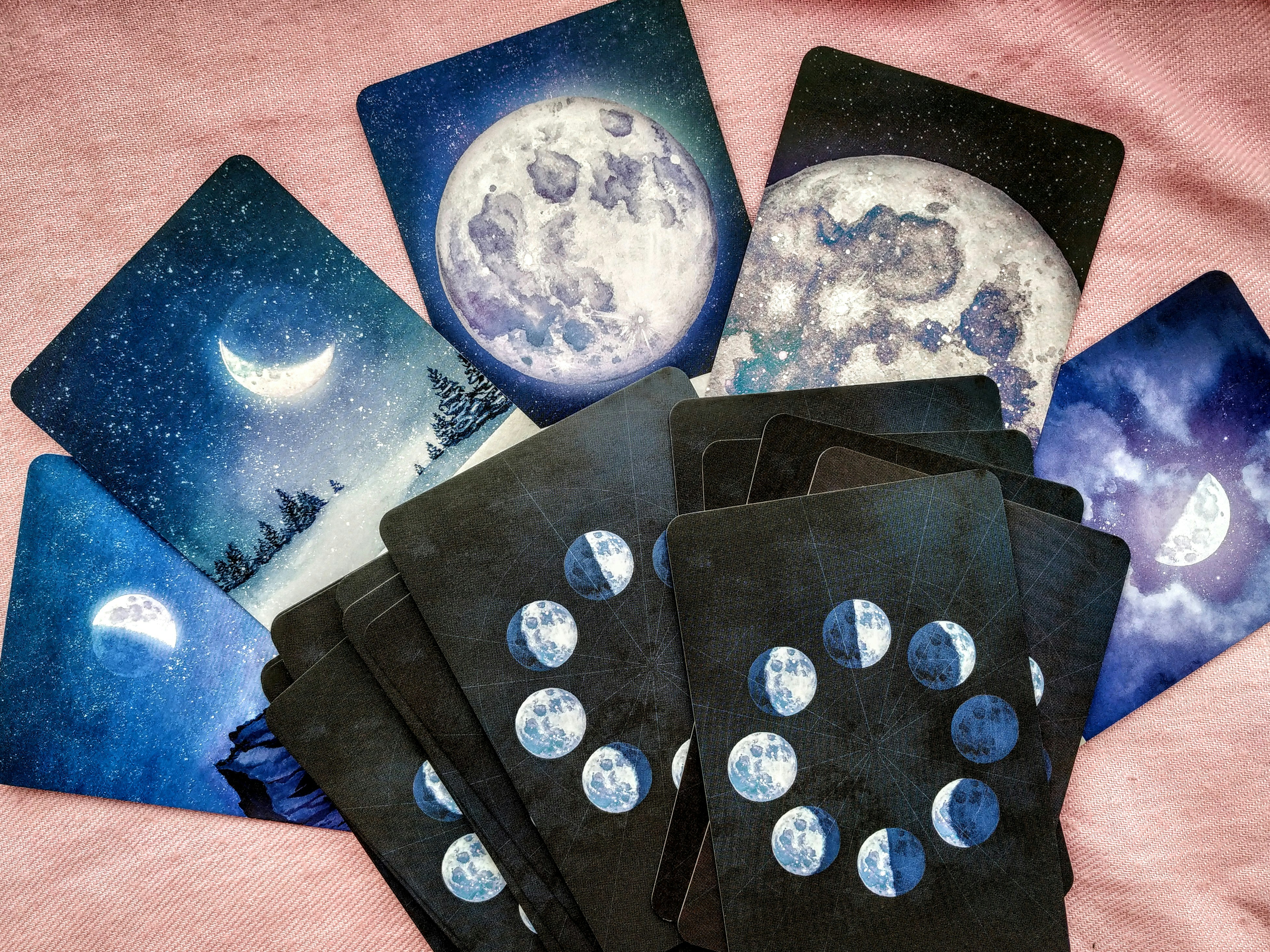 tarot cards with moon symbols